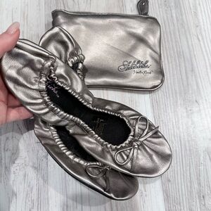 Stylish Foldable Silver Slippers